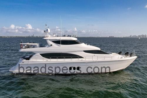 Hatteras 80 Motor Yacht tekniske specifikationer 